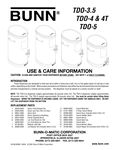 TDO-3.5 Use & Care Instructions