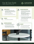 THERMO-FORMED MDF TABLE TOPS Use and Care Guide