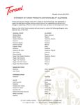 Torani Allergen Statement