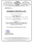Toschi Amarena Cherries in Syrup Kosher Certification