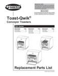 Hatco Toast-Qwik Replacement Parts List