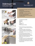 Waterloo Undermount Sink Instructions
