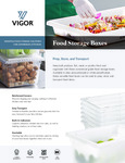 Vigor Food Storage Boxes Sell Sheet