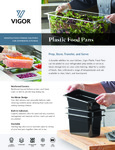Vigor Plastic Food Pans Sell Sheet Vigor Plastic Food Pans Sell Sheet