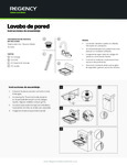 Regency Wall-Mount Hand Sink Spanish Assembly Guide - With Faucet Regency Wall-Mount Hand Sink Spanish Assembly Guide - With Faucet