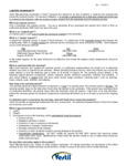 Vestil Limited Warranty