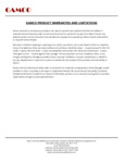 GAMCO Warranties