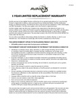 Avamix Warranty 1 Year