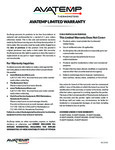 Avatemp Warranty