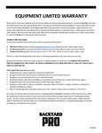Backyard Pro Warranty 6 Months