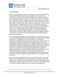 Bonar Plastics Warranty