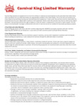 Carnival King Merchandiser Warranty
