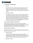 Dormont’s Warranty Information Dormont’s Warranty Information