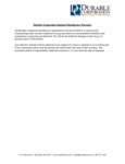 Durable Corporation Standard Manufacture Warranty
