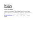 Fletcher Mills Warranty