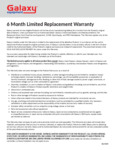 Galaxy 6 Month Limited Replacement Warranty