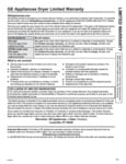 GE Appliances Dryer Limited Warranty-GTX52