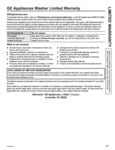 GE Appliances Wahser Limited Warranty