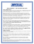 Imperial Range Warranty