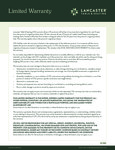 Lancaster Table & Seating Warranty Revised Feb 2022 - Final Copy