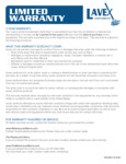 Lavex Janitorial Hand Dryer Limited Warranty