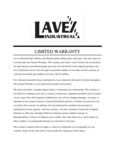 Lavex Parking Sign Warranty