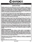 Lock Box Warranty_Barska_2020