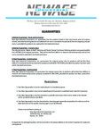 New Age Industries Warranty
