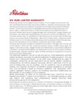 RobertShaw 6 Year Warranty