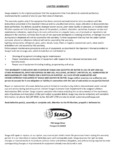 Seaga Limited Warranty