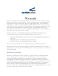 Sealer Sales Warranty Sealer Sales Warranty