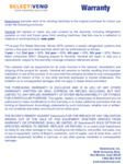 SEL260 Selectivend Revised Warranty