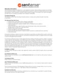servsense warranty