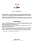 Statement of Warranty - R.W. Rogers Company Inc_
