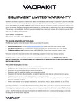Vacpak-it sous vide warranty