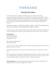 Versare Warranty