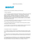 Wanzl Warranty Terms and Conditions