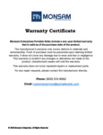 Portable sink warranty