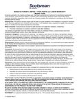 Scotsman CU50 Warranty