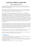 warranty terms and conditions ecorpro