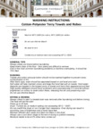 Washing instructions Cotton-Polyester Terry Towels and Robes