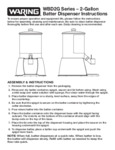 Waring 2 Gal Batter Dispenser Instruction Booklet