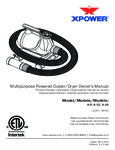 XPOWER A-12, A-16 Powered Duster Car Dryer Owner's Manual XPOWER A-12, A-16 Powered Duster Car Dryer Owner's Manual