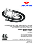 XPOWER B-4, B-24, B-25, B-27 Owner's Manual