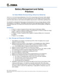 Zebra Battery Management and Safety Practices
