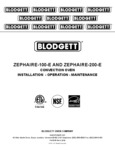 Blodgett ZEPH-100-E Manual