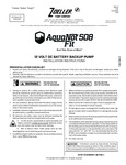 Zoeller Aquanot Fit 508 Manual