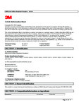 3M 6000 Series Fullface Respirator Facepiece SDS