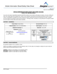 Battery Safety Data Sheet