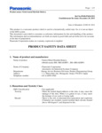 MSDS BK-3HGAE_NiMH PSDS_SafetyDataSheet